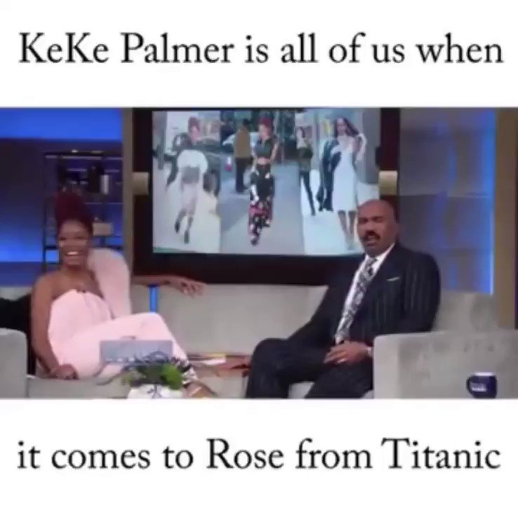 Every time I hear or think about the #Titanic I always think about @KekePalmer’s rant on Steve Harvey’s show. https://t.co/mNOpwSteHm