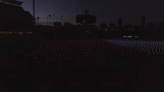 #Dodgers also provided some great footage from inside the stadium. Fallen Heroes Lights display at Dodger Stadium https://t.co/16iXX61a0V