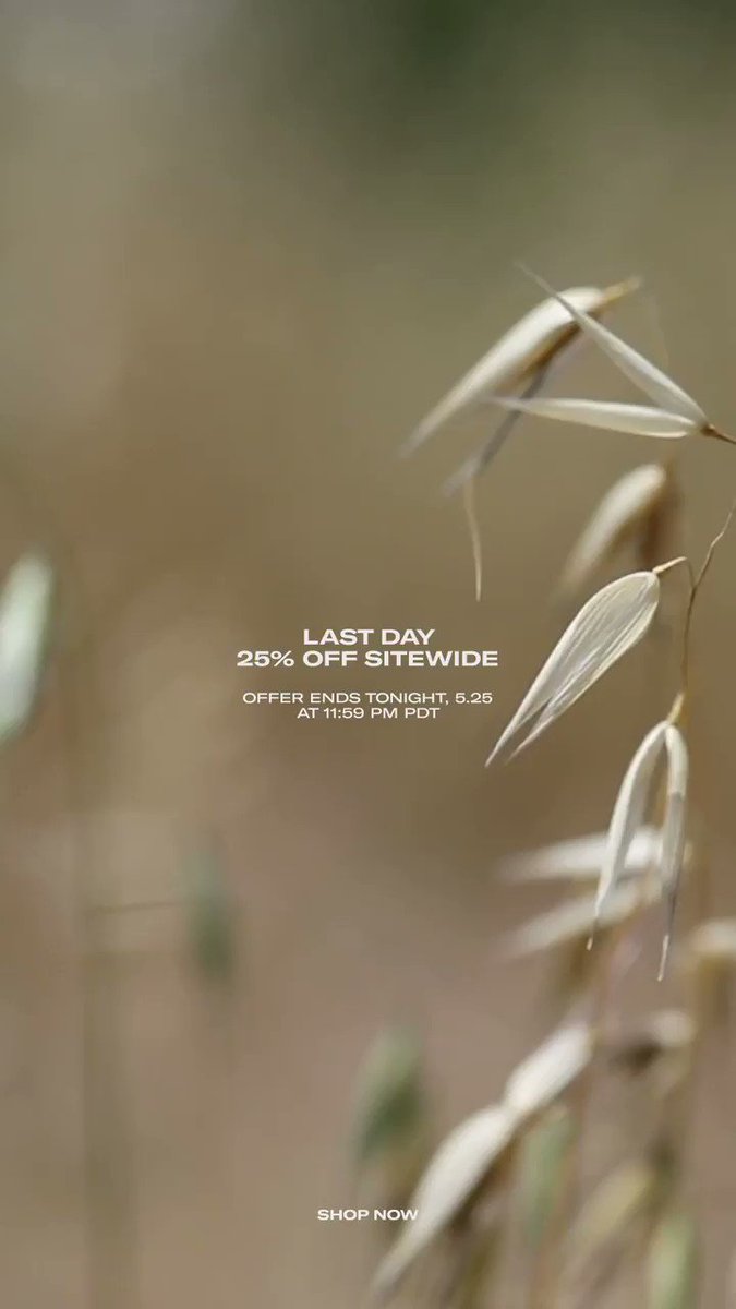 Happy Memorial Day. Today is the LAST DAY to shop our sale for 25% off sitewide on https://t.co/tNsXwaWFaS. Offer ends tonight at 11:59PM PDT. https://t.co/txFAbUo3Vk