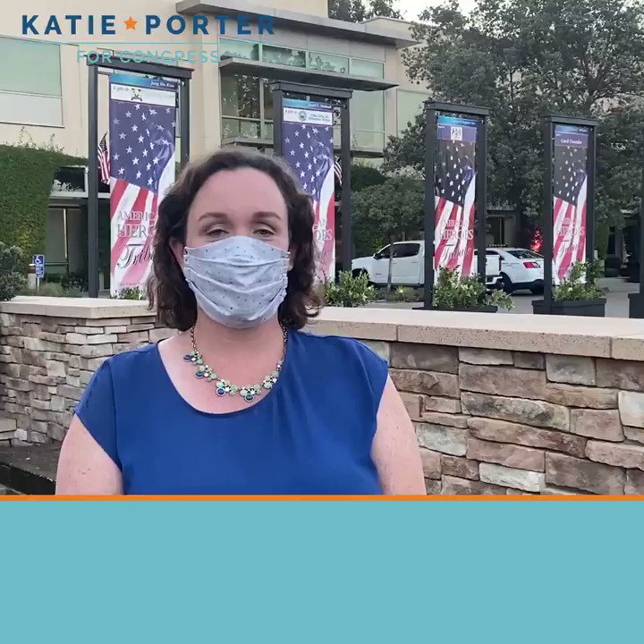 Katie Porter (@katieporteroc) on Twitter photo 2020-05-25 18:42:23 I visited the Mission Viejo American Heroes Tribute during this #MemorialDay weekend. I encourage everyone to visit and pay tribute to those who have given their lives to protect our country and to fight for our values. I visited the Mission Viejo American Heroes Tribute during this #MemorialDay weekend. I encourage everyone to visit and pay tribute to those who have given their lives to protect our country and to fight for our values.