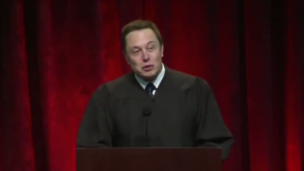 Elon Musk’s USC commencement speech in 2014:
“Work hard, like, every waking hour. If you do the simple math, say that someone else is working 50 hours and you’re working 100, you’ll get twice as much done in the course of the year as the other company.” https://t.co/mMR9VhBl7s
