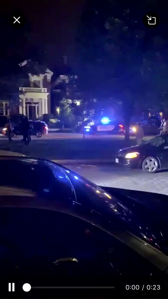 Video sent to us: RPD vehicle swerving off road to drive through median full of protesters. @BeQueerDoCrime https://t.co/q4n9XeQx2V