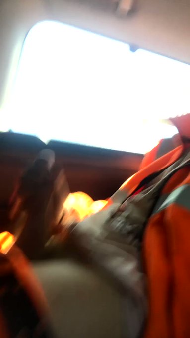 Cheeky fan request in back of work van, team was oblivious, full vid available https://t.co/aD2BKXZr