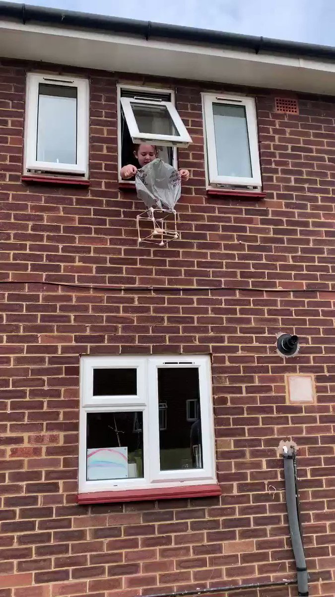These past couple of days I have had childcare responsibilities for my niece. I gave her a project to design a parachute for an egg so when it dropped out the window - it wouldn’t crack. This was the result! #homelearning #education #lockdownukpic.twitter.com/eWJ8MA2Qg1