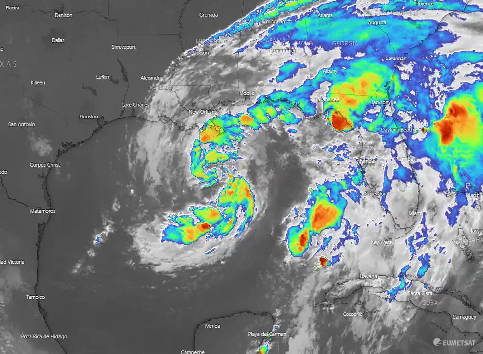 Image for the Tweet beginning: Tropical Storm #Cristobal 45/55 kts