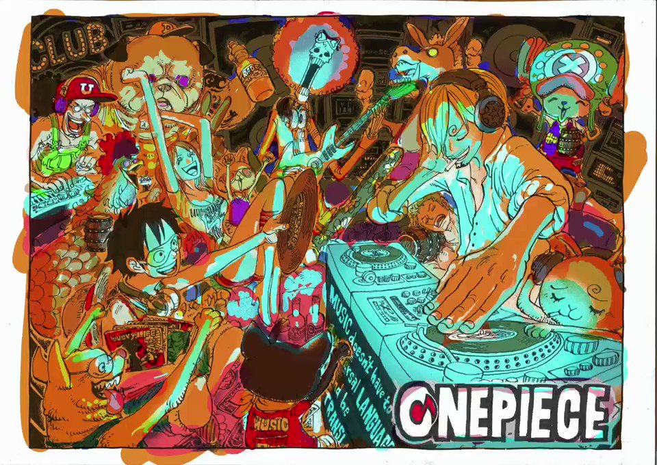 One Piece スタッフ 公式 Official 好評発売中のwj27号の巻頭カラー製作過程動画が尾田さんから届いたよ 最初ターンテーブルを回していたのは 今週号のonepieceの感想はハッシュタグ 今週のワンピ をつけてガンガン呟いてね インスタグラムでも