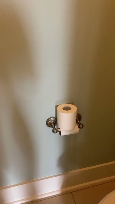 Married life equals fucking with the other person by constantly doing this with the toilet paper https://t