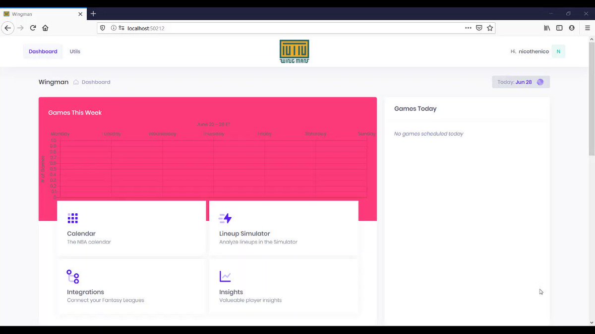 Just in time for the NBA releasing the schedules for the restart of 2019-20 season. This next sneak peek is the NBA calendar of my Wingman app project. #webdevnewbie #aspnetcore #blazor #nbafantasy #nbarestart #ntnworks #ntnworkswingman https://t.co/kM0N410Whq