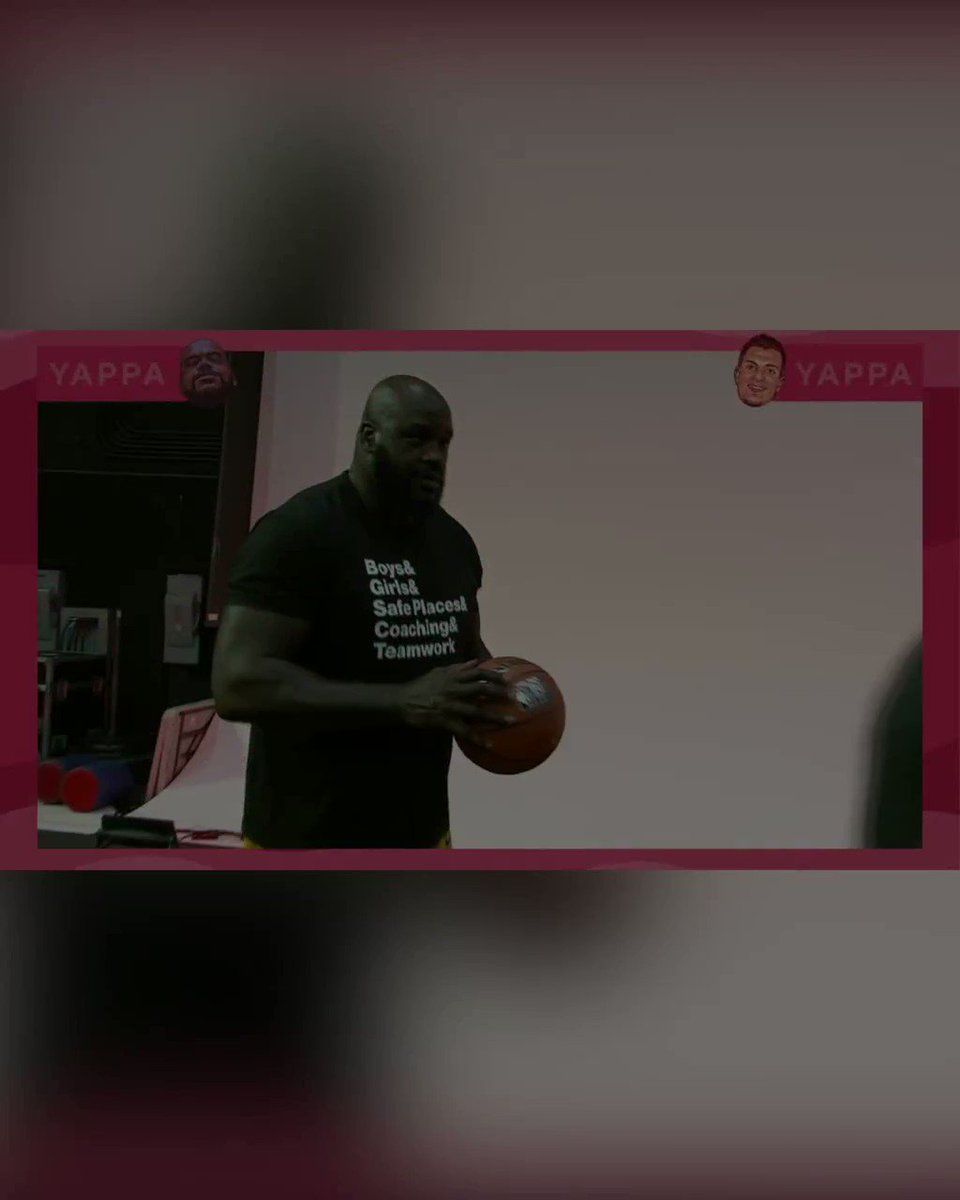 I went head to head with @RobGronkowski in a game of HORSE presented by @yappahq It was game over Shaq style when I showed everyone I still got it with my EPIC dunk https://t.co/L6YEjp6saE