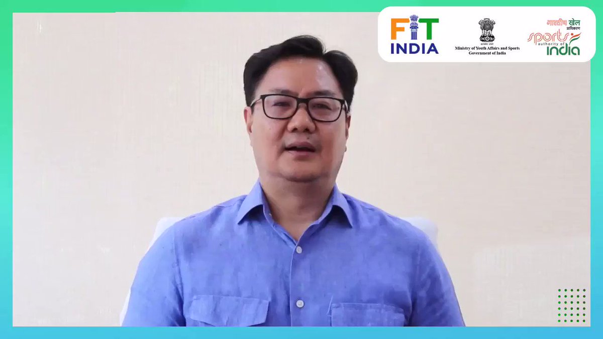 Fit India Movement (@FitIndiaOff) on Twitter photo 2020-07-02 15:28:35 Interact with Honble MoS (I/C), Sh. @KirenRijiju on the inaugural episode of #FitIndiaTalks and get to know some expert fitness tips from him! Dont forget to tune in on @FitIndiaOffs YouTube channel on 3rd July at 5 pm ➡️ bit.ly/2yVBUSa. Here is his message 👇 Interact with Honble MoS (I/C), Sh. @KirenRijiju on the inaugural episode of #FitIndiaTalks and get to know some expert fitness tips from him! Dont forget to tune in on @FitIndiaOffs YouTube channel on 3rd July at 5 pm ➡️ bit.ly/2yVBUSa. Here is his message 👇