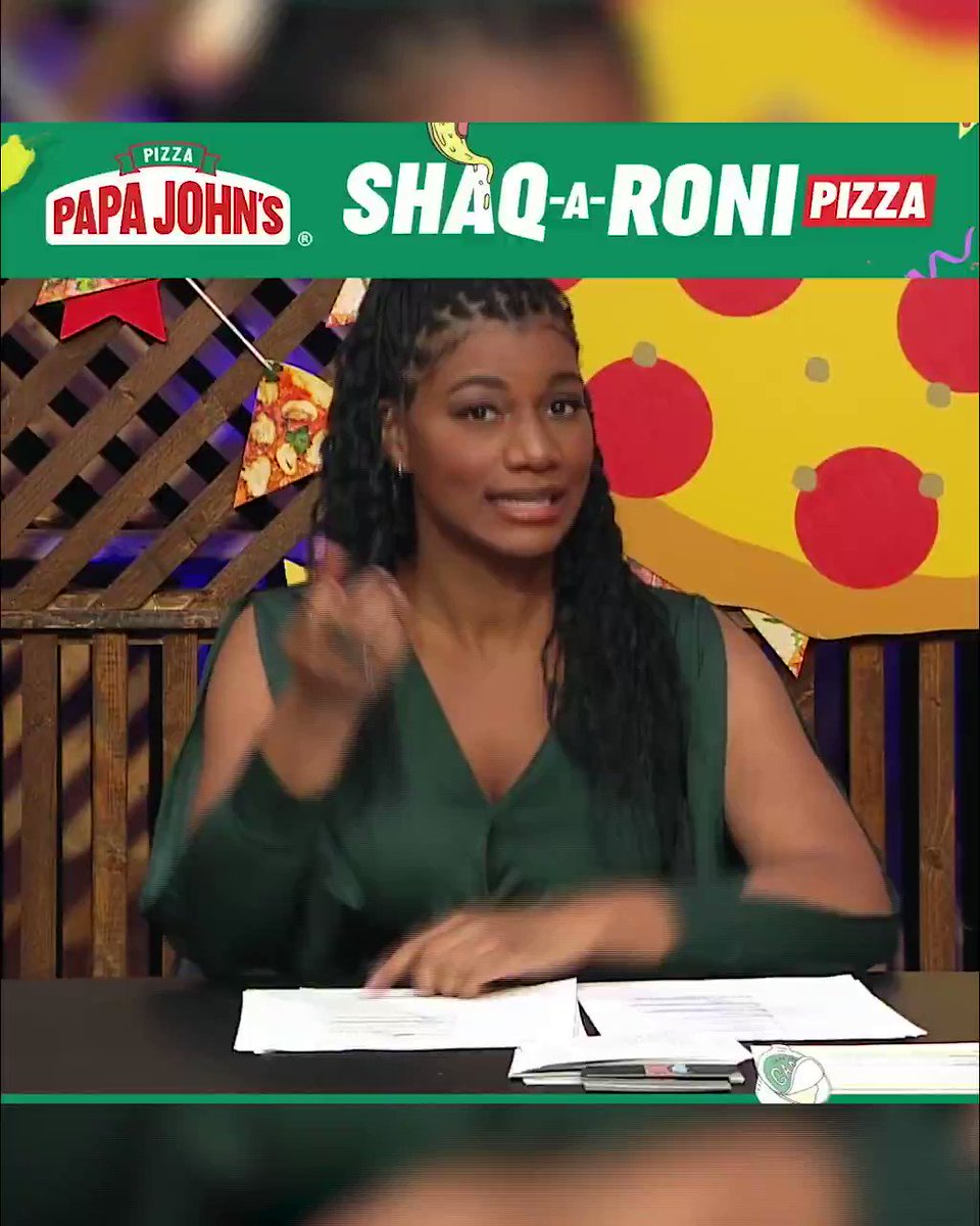Finally, a slice big enough for MY hand 🤚🏿Introducing the new Shaq-A-Roni pizza, loaded w/ extra pepperoni & cheese on fresh dough, stretched thin w/ toppings to the edge. @PapaJohns will donate $1 from every purchase to The Papa John’s Foundation for Building Community. https://t.co/juNkerlcfL
