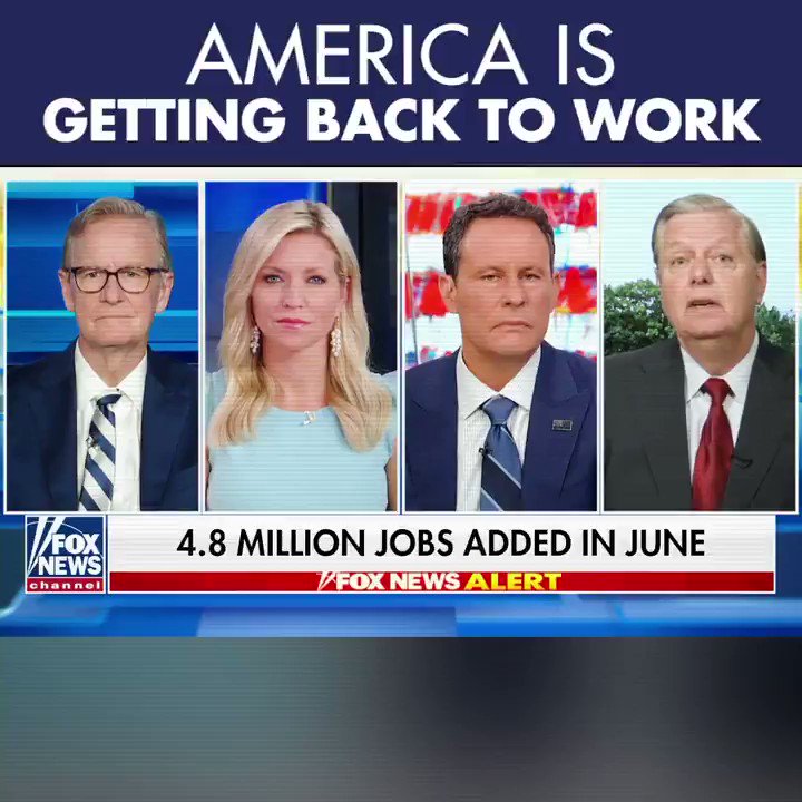 Did you see the news? The economy added a record 4.8 MILLION jobs in June! America is coming back, people are ready to get to work, and confidence in reopening the country is growing stronger each and every day. https://t.co/gDqF9NeDAv