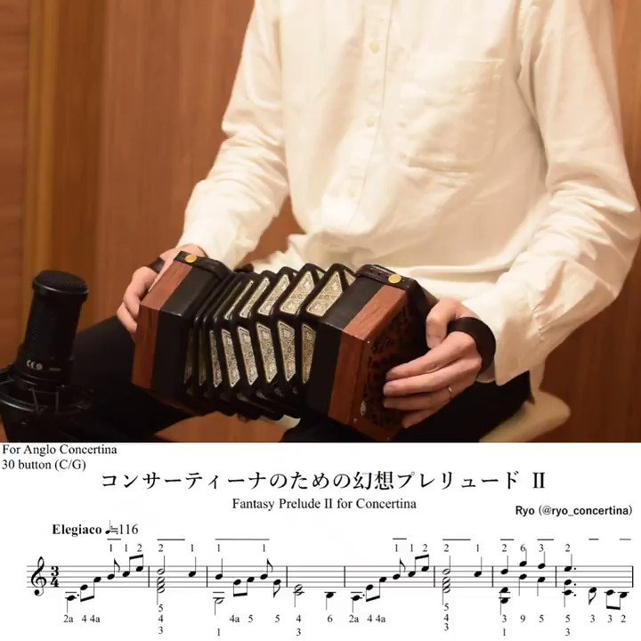すずらん mao 30ボタン アングロ コンサーティーナ - 通販