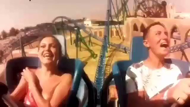 διαστρεβλώ on X: Roller coaster ride with no bra #cute #boobs