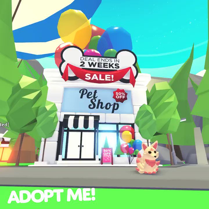 Adopt Me On Twitter New Kitsune Pet And 50 Off All Adoptions In The Pet Shop Sale Will Be Live In Just One Hour Kitsune Is A Permanent Addition To The