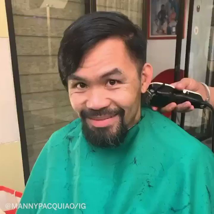 .@MannyPacquiao was excited to finally get a haircut 💇♂️
Here’s a few other hairstyles he’s had throughout the years. https://t.co/Mh1fos9ssz
