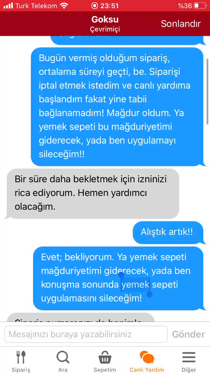 Hayrullah Gul On Twitter Yemek Sepeti Ne Oluyor Yemeksepeti Zagortenay76