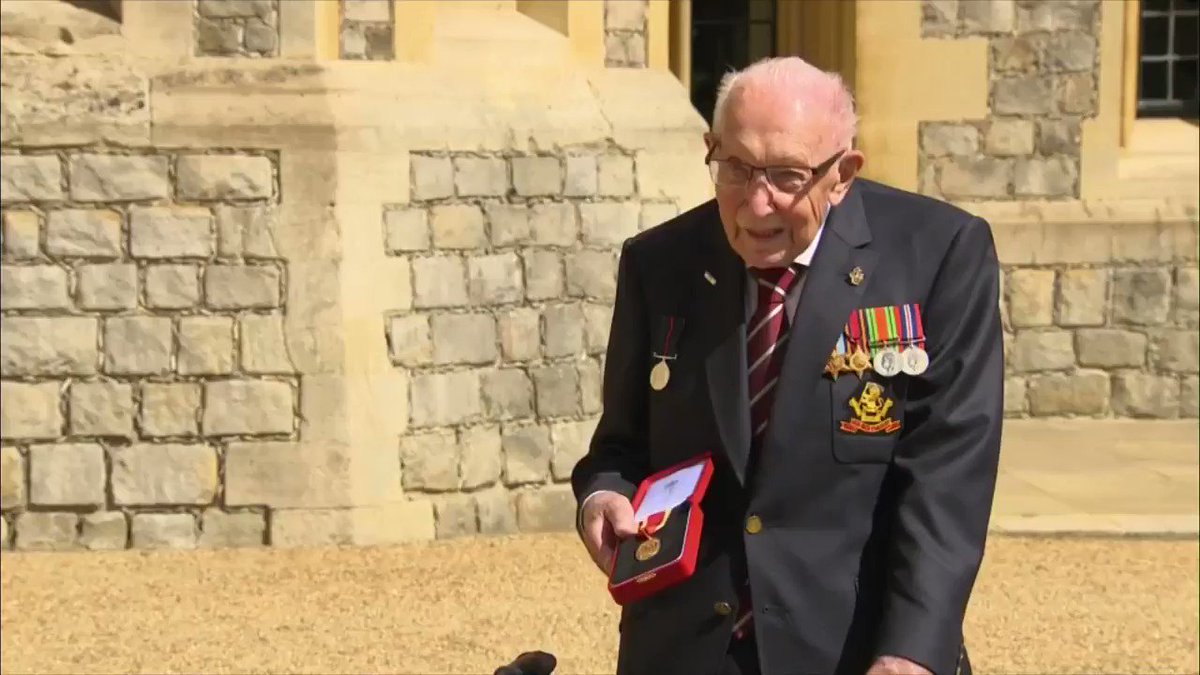 “There’s only one Queen,” @captaintommoore said after receiving his knighthood.
“To get a message from the Queen, there’s no value that can be placed on that.”
https://t.co/7Gid4HyJnr https://t.co/avykF4oJNi