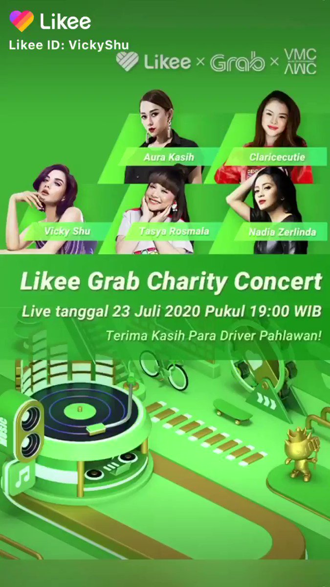 Jangan lupa, tonton saya di Likee Grab Charity Concert pada besok Kamis (23 Juli 2020) pukul 19.00 WIB. Kamu bisa donasi selama siaran berlangsung untuk berkontribusi kepada masyarakat yang terkena dampak COVID-19 dalam #ThankyouHeroDriver
Thank you @likeeofficial & @GrabID! 🤍 https://t.co/9ZOwUMoMQF