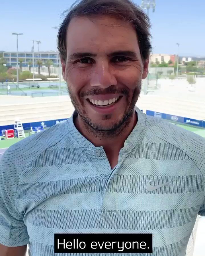 Hi all. Can’t wait to get moving again with @kiamotorsworldwide tomorrow Friday at 11:00 CET.
Tune in LIVE on my Facebook for a training session where you call the shots. #GetRafaMoving https://t.co/IYfUcKEt73