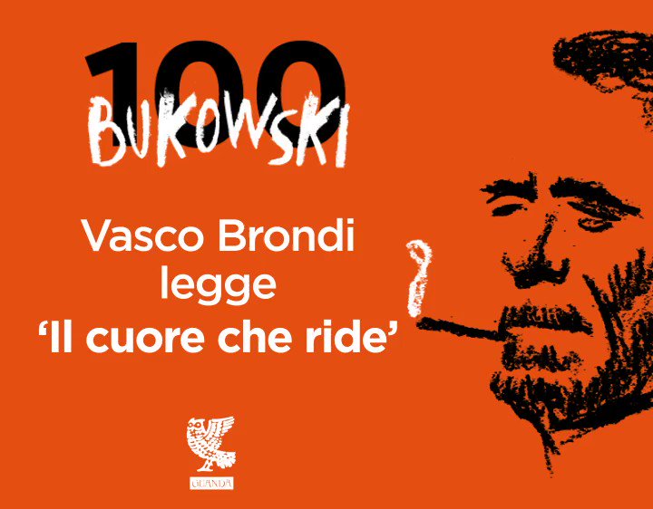 #Bukowski100
Il nuovo video realizzato per #Bukowski100 - il percorso che ci porterà, il prossimo 16 agosto, a celebrare i 100 anni dalla nascita del poeta e scrittore Charles Bukowski - è del cantautore, musicista e scrittore @vasco_brondi che ci legge “Il cuore che ride”. https://t.co/b81qZ7UMzQ