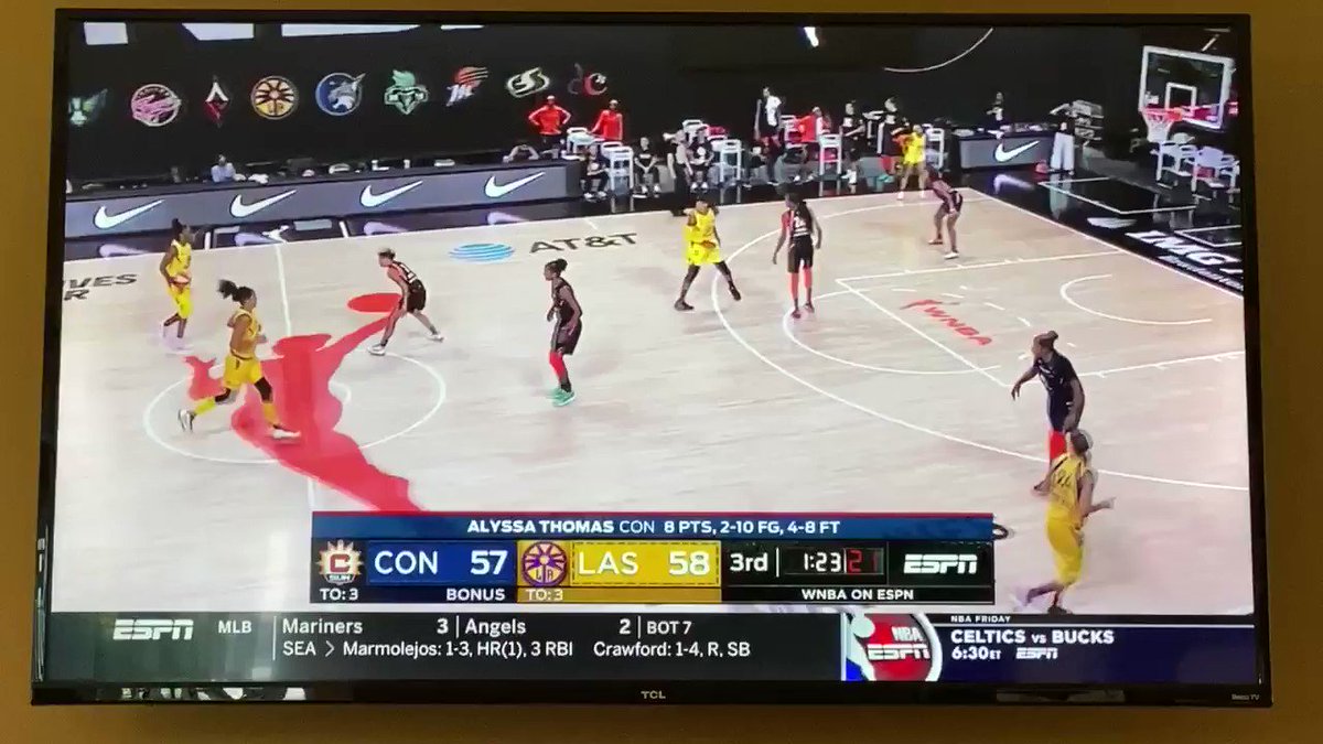 @seimoneaugustus draining this 3 and making Curt Miller combust on the sideline is the energy we need in 2020 @LASparks #WNBA https://t.co/P6RxuupIn1