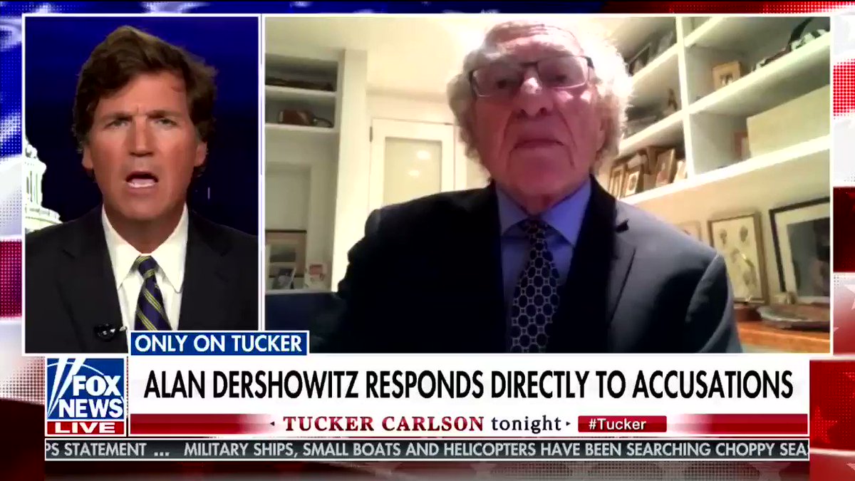 Tucker Carlson Grills Alan Dershowitz Over Rape Allegations, Defense of Epstein F8AFWj7pxu-DTFDC