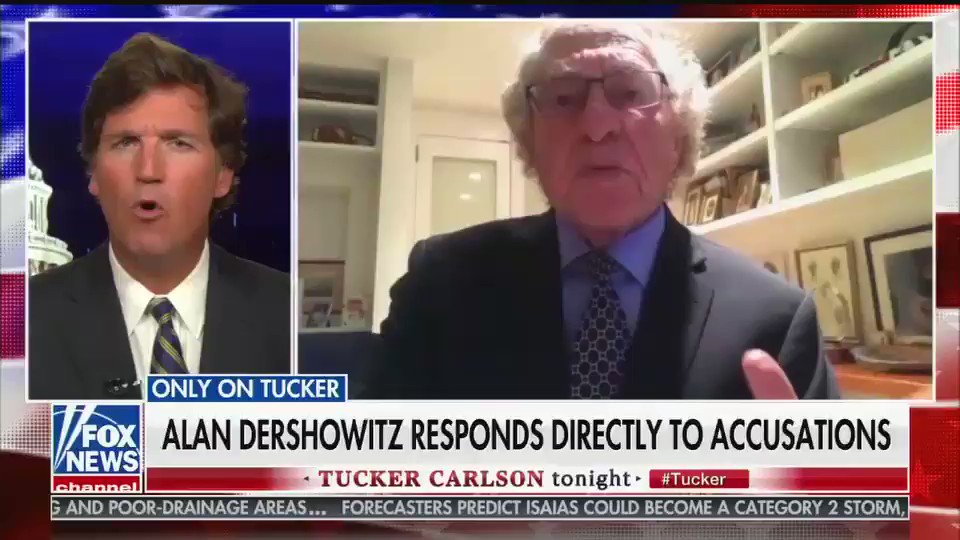 Tucker Carlson Grills Alan Dershowitz Over Rape Allegations, Defense of Epstein GRYZqZE2bCeucjKI