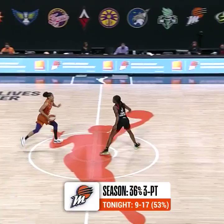 DT drains the 10th 3⃣ of the game for the @PhoenixMercury! #ATTtipoff
📺: @CBSSportsNet https://t.co/GqpPSjbtho