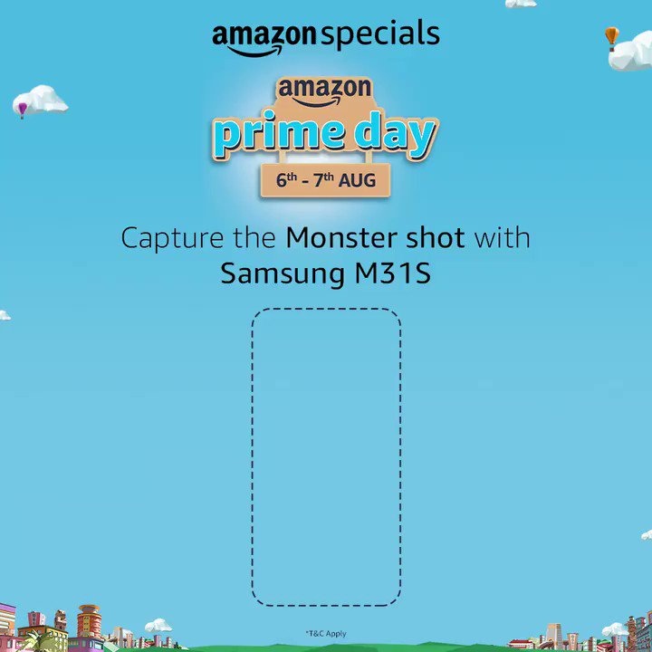 #ContestAlert - Capture the Monster shot! Use #AmazonPrimeDay and #AmazonSpecialsSamsungM31S and 5 lucky winners will win the Samsung M31S.
T&C - https://t.co/3tkYdEMWCz https://t.co/TkMtoKkeK6