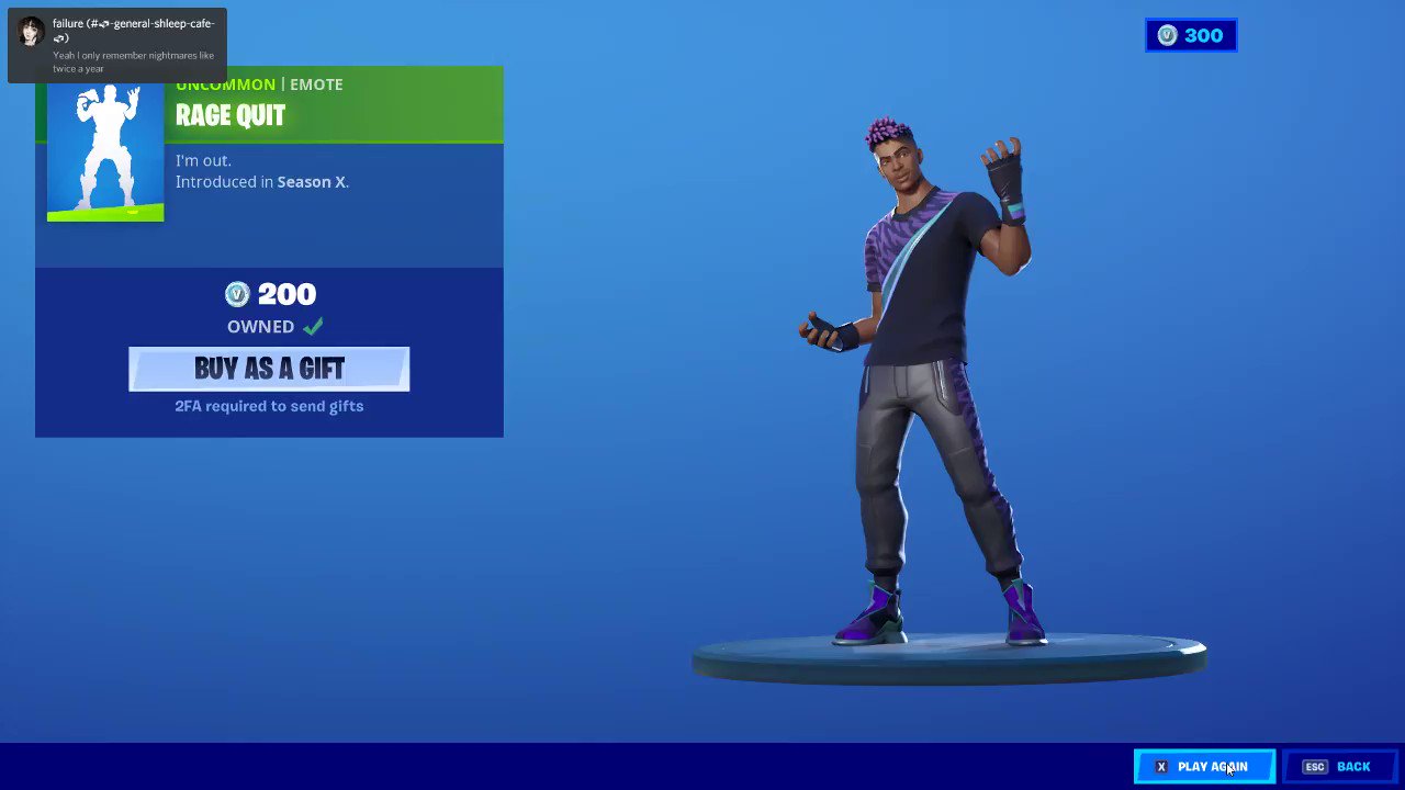 Rage Quit Emote in Fortnite