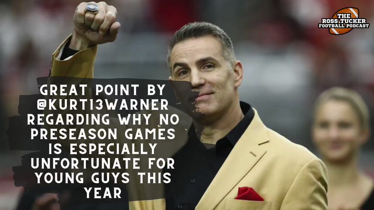 Great point by @Kurt13Warner regarding why no preseason games is especially unfortunate for young guys this year // taken from today’s @RossTuckerPod, @RossTuckerNFL
https://t.co/UFGFS9PdmJ https://t.co/zpDyM31c09