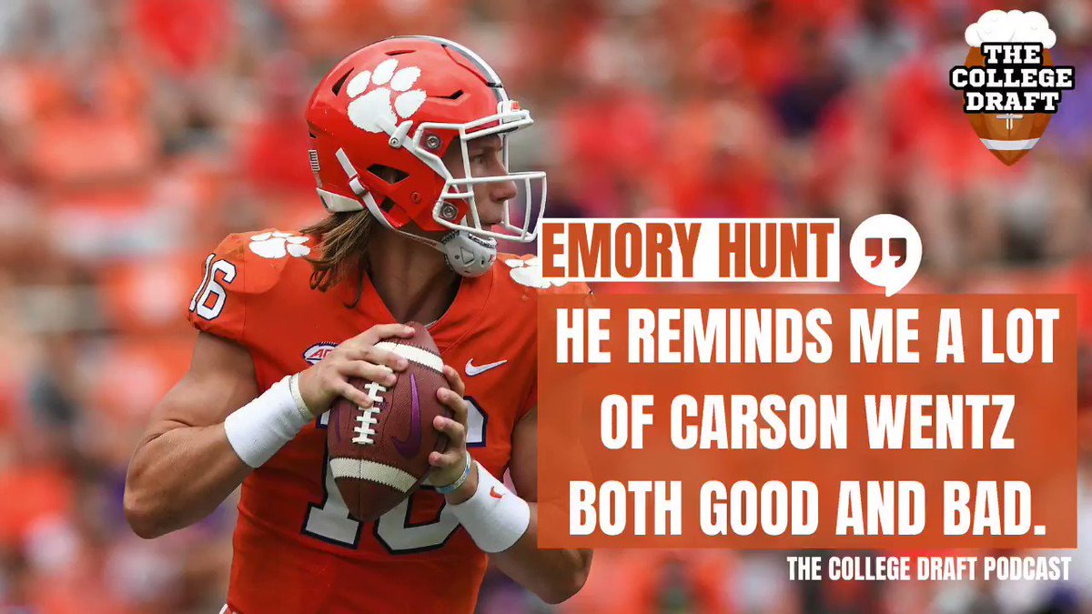 "He reminds me a lot of Carson Wentz both good and bad."
Interesting comp for @Trevorlawrencee by @FBallGameplan on today's COLLEGE DRAFT podcast.
Full episode: https://t.co/9WsQp50Ul9 https://t.co/OHscnsv5BQ