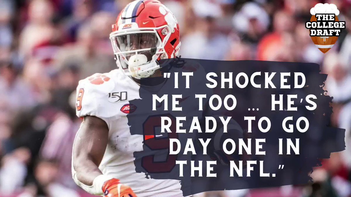 “It shocked me too … he’s ready to go Day One in the NFL.” @FBallGamePlan had the same reaction @RossTuckerNFL did when Clemson RB Travis Etienne returned to school.
Listen/Watch —> https://t.co/zD4MQOA1Ny https://t.co/xg6Xlj9d9t