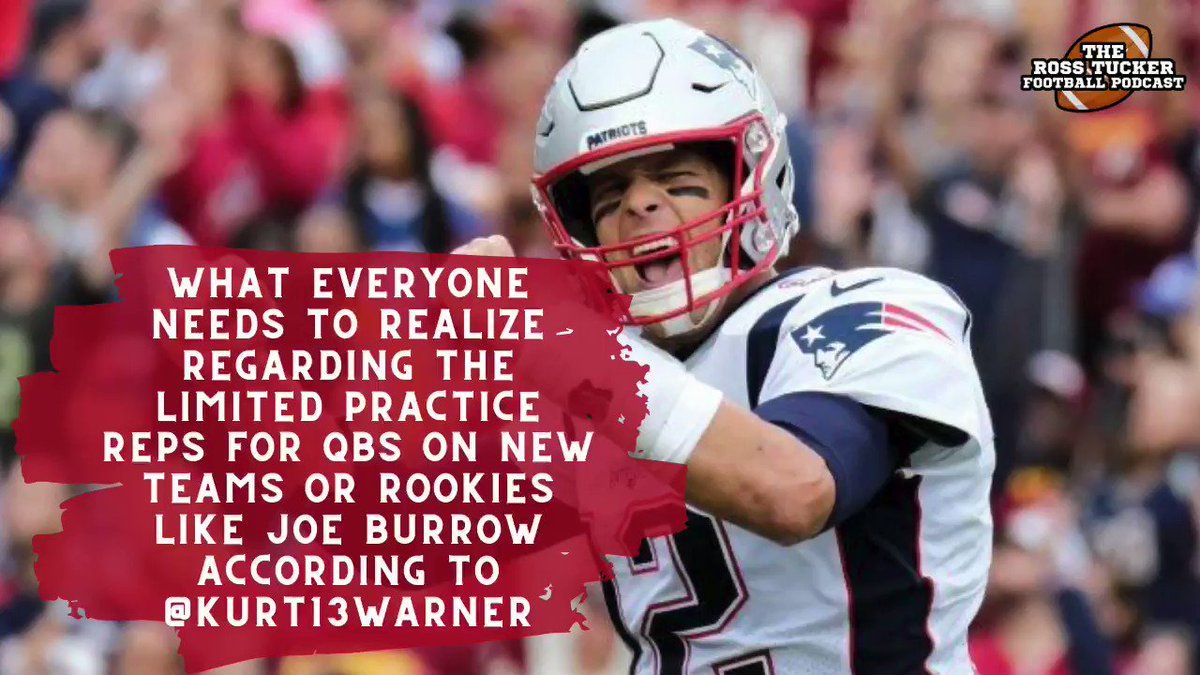 What everyone needs to realize regarding the limited practice reps for QBs on new teams or rookies like Joe Burrow according to @Kurt13Warner on today’s ROSS TUCKER FOOTBALL podcast @RossTuckerNFL https://t.co/UYy6EjsHpj