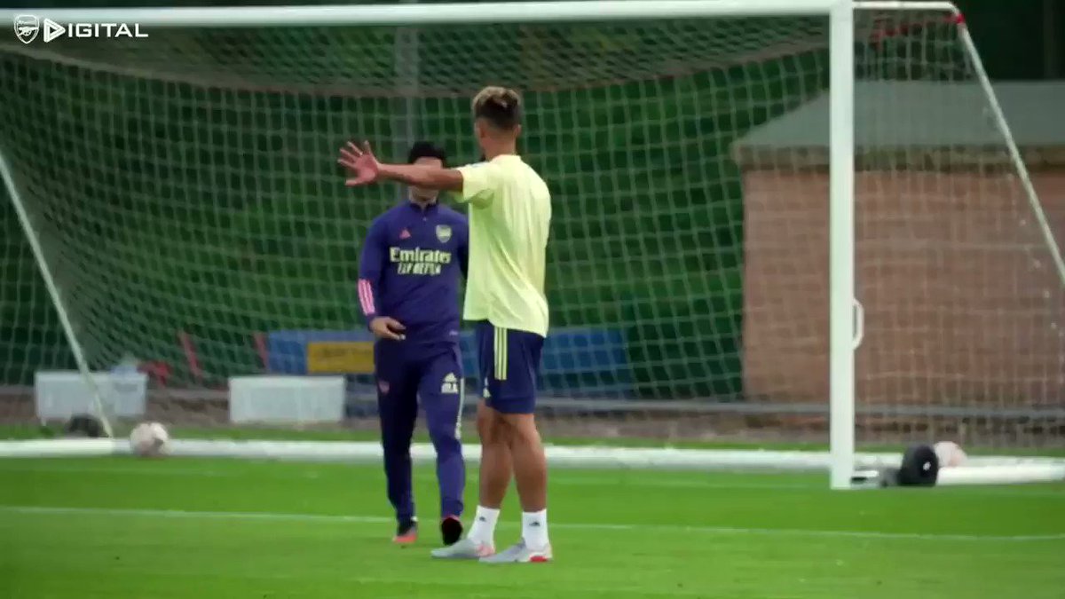 Video Arsenal Head Coach Mikel Arteta Amp William Saliba In Arsenal Training Last Week Football Addict