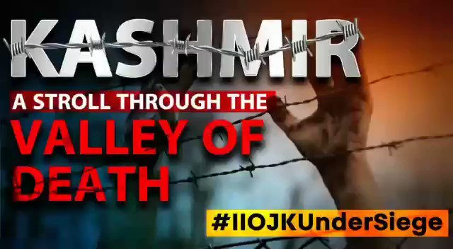Revocation of Article 370 on Aug 5, 2019 by India has turned IIOJK - (Indian Illegally Occupied Jammu and Kashmir) into an open-air prison, & it has been under military siege for 365 days. 8 million people are suffering with no human rights. Raise your voice for #IIOJKUnderSiege https://t.co/xdN2mcETaD