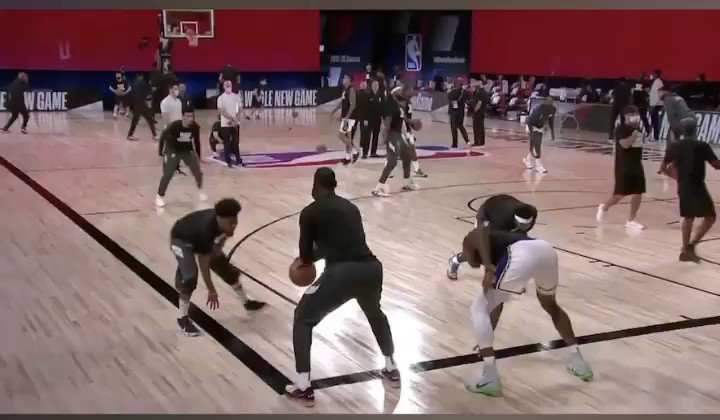 Lebron with the touchdown and @KendrickPerkins with the bucket!
π #AlwaysReady https://t.co/eIJOkIKnZb