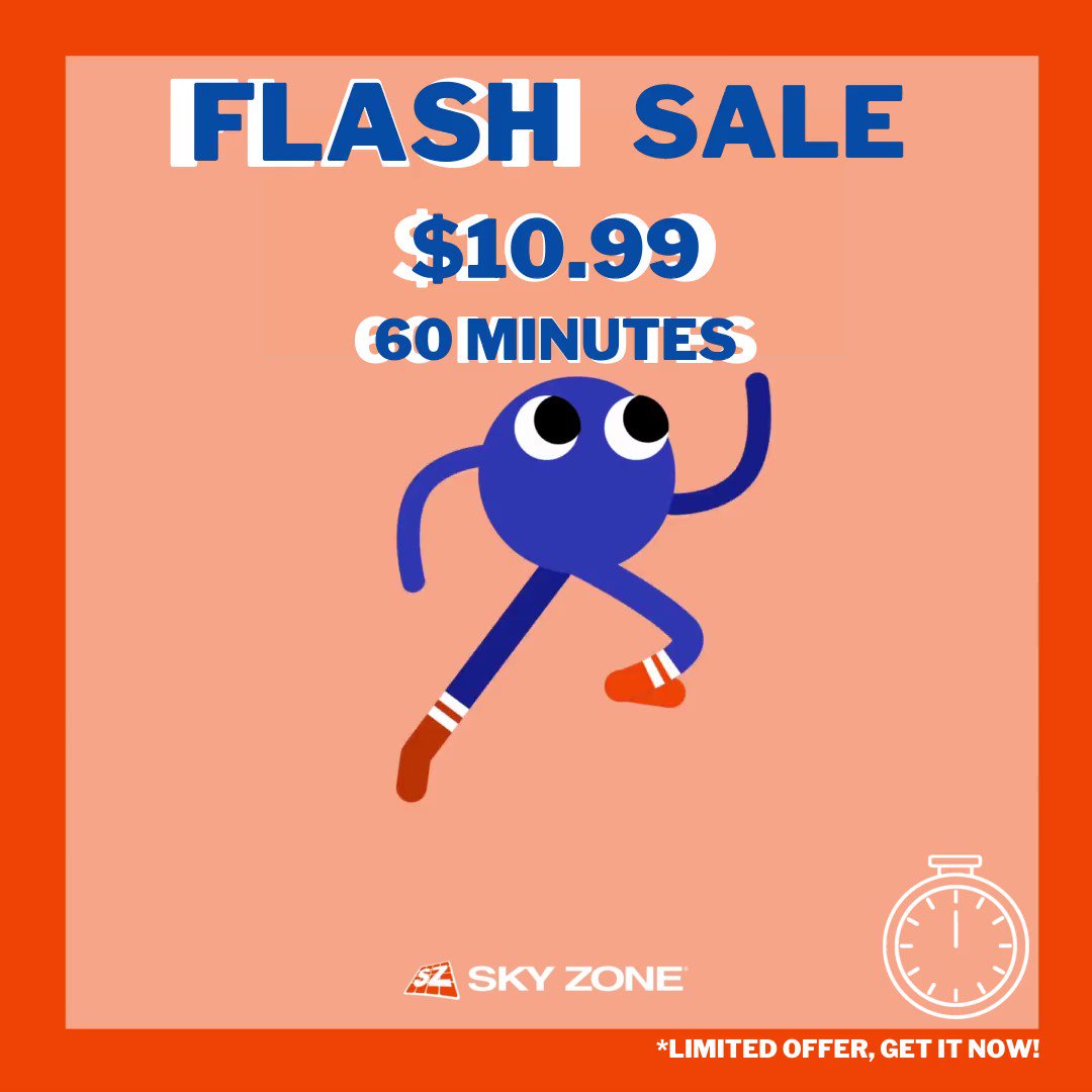 We CANNOT WAIT TO SEE YOU GUYS BACK AT JUMPING AGAIN! 😇
Hop right into fun from boredom... 😁
FLASH SALE:
▶️ 60 Minute Jumps: $10.99!
▶️ 90 Minute Jumps: $15.99!
▶️ 120 Minute Jumps: $20.99!
#SkyZone #SafetyProtocols #SafetyFirst #FunAndPlay #Skyzone #Summers #Game https://t.co/PUmlv9MwK3