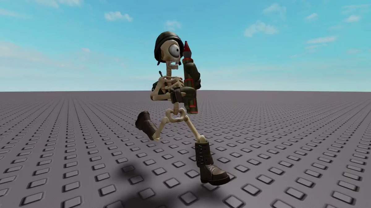Helloguys34 On Twitter Made A Running Animation For The Bazooka Bones Package Bundle Had This Idea Since Yesterday And I Think Turned Out Just As Planned In My Mind Roblox Robloxdev Https T Co 7cetawzue9 - roblox bazooka bones helmet