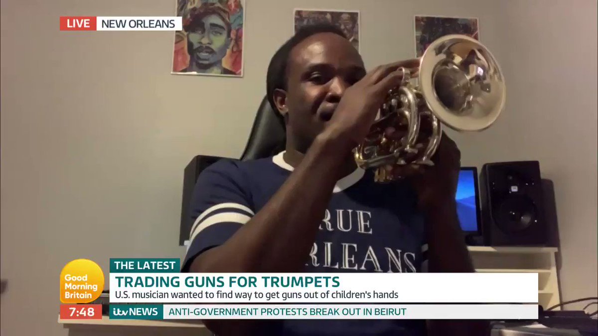 Wow! Shamarr Allen shows off his amazing talent 🎺
He adds that the kids who have taken part in the scheme are 'not bad, they need people like us to show them positive things.' https://t.co/Jgk4NSAKAB