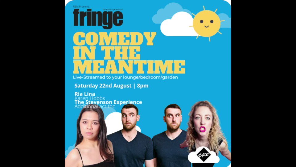 RBM Comedy (@RBMComedy) on Twitter photo 2020-08-07 20:22:49 NNOUNCING the second line up for #ComedyInTheMeantime on Saturday 15th August! Ria Lina @rialina_ The Stevenson Experience @StevensonExp Karen Hobbs @karen_hobbs And one final act to be announced! Tickets are available via @dicefm at dice.fm/event/nak3l-ed⦠@edfringe NNOUNCING the second line up for #ComedyInTheMeantime on Saturday 15th August! Ria Lina @rialina_ The Stevenson Experience @StevensonExp Karen Hobbs @karen_hobbs And one final act to be announced! Tickets are available via @dicefm at dice.fm/event/nak3l-ed⦠@edfringe
