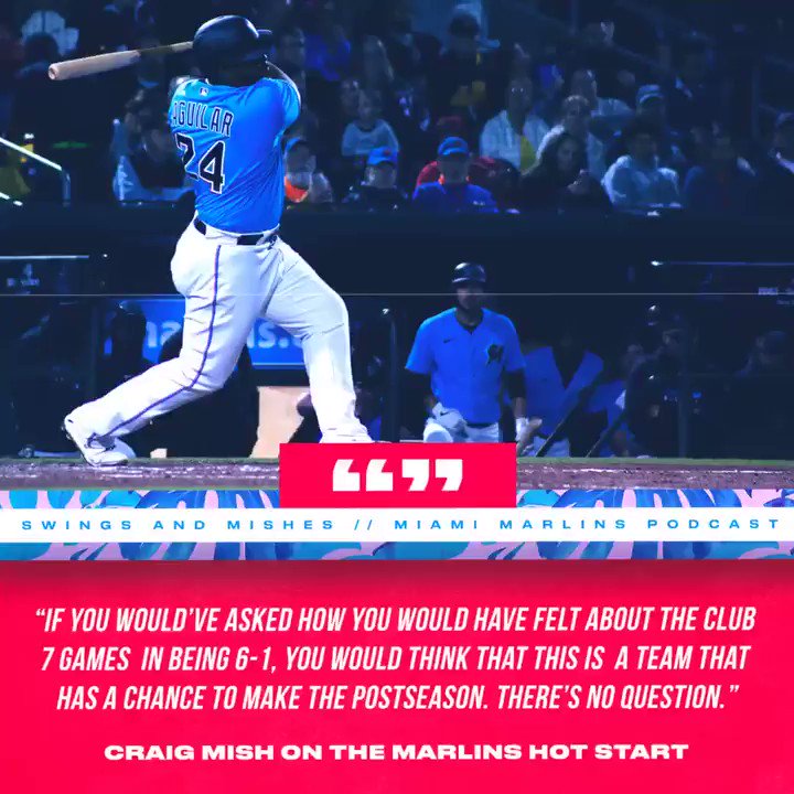 On today’s episode, @CraigMish discussed the unpredictable nature of the Marlins hot start and what it could mean for the rest of the season & their postseason chances
Link ➡️ https://t.co/cJLNIaSWf4 https://t.co/HoXEfDH2ZO