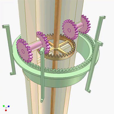 Transmission Between Two Coaxial Shafts Separated by a Tube