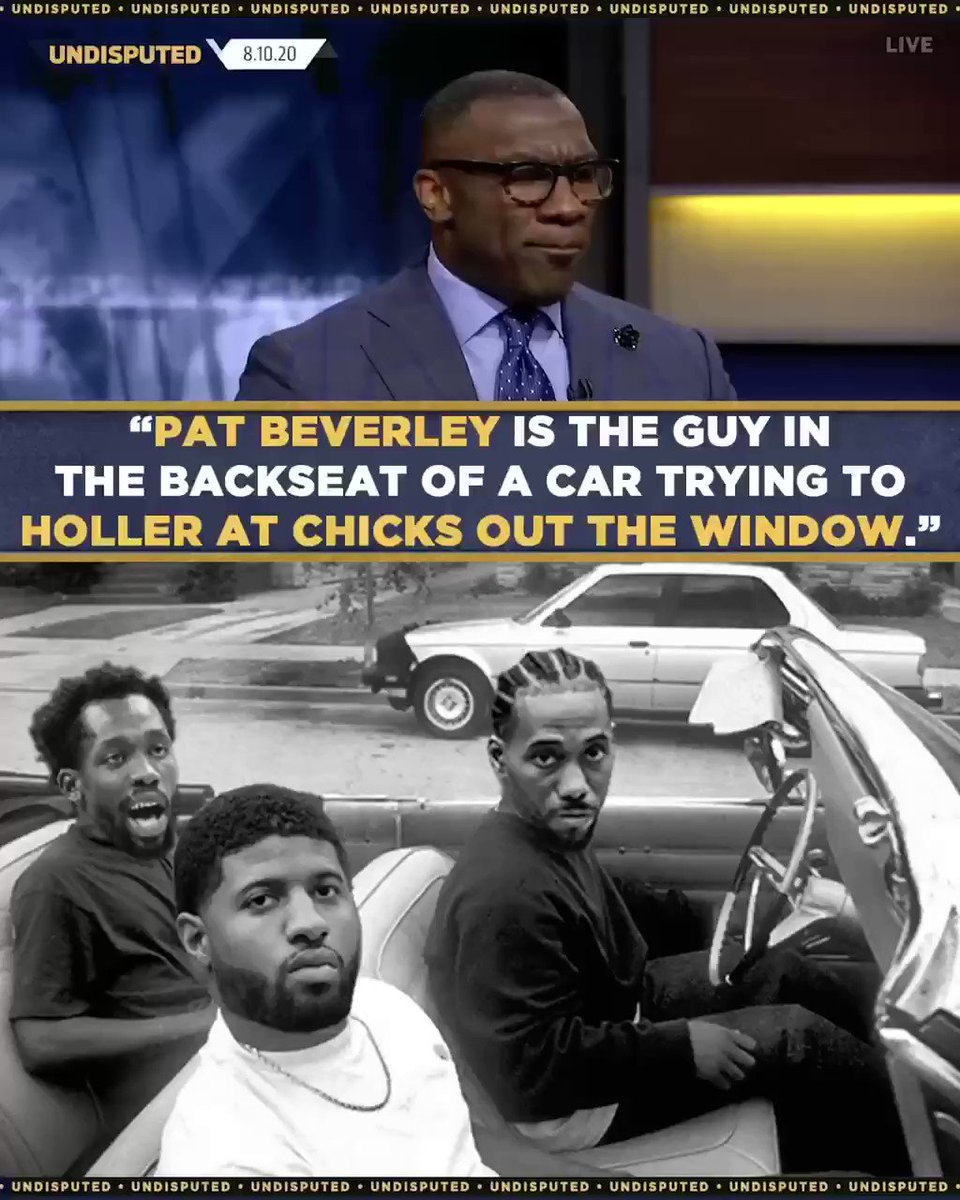 Bruh, you're not driving or in the passenger seat. Pat Bev is the 4th or 5th best player on the team & does more talking than anybody. Heโs carved out a nice niche, but he's no Gary Payton. https://t.co/YtFQVf0QHQ