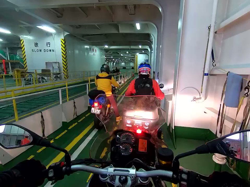 バイクに乗っているような感覚が味わえる！フェリーからの下船動画！！