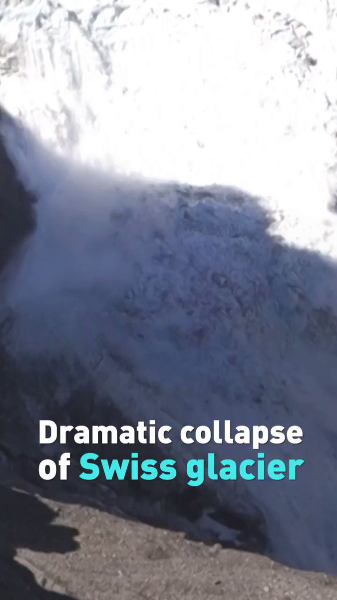 The Tourtemagne Glacier ruptured last Thursday after small ice avalanches in Valais, #Switzerland.
#glacier https://t.co/UFFn3Rzle5
