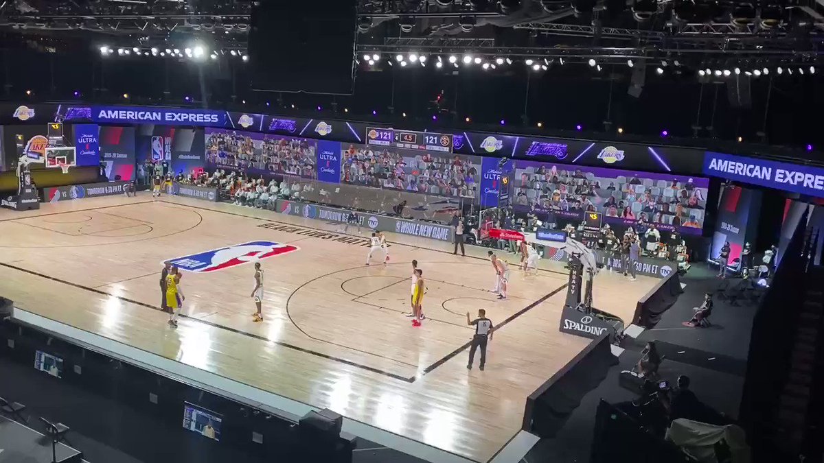 A look inside the building at Kyle Kuzma’s game winner from up above: https://t.co/Nde20wKuOY