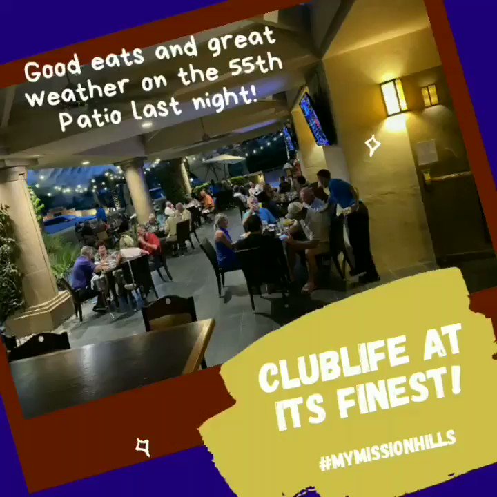 Living the Club life outdoors at the 55th Patio 👨🍳 🌌 Here, you're family 😊Membership inquiries contact Debra.Ramos@clubcorp.com or call 760-883-1638. #mymissionhills #clubcorp #golf #tennis #golfcourse @RMChamber_ https://t.co/JY99jRc0R5