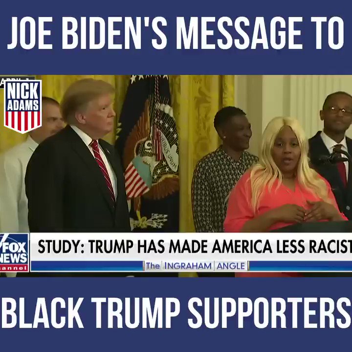 Nick Adams (@NickAdamsinUSA) on Twitter photo 13/08/2020 03:48:21 Remember what Joe Biden had to say about Black Americans who support @realDonaldTrump? Remember what Joe Biden had to say about Black Americans who support @realDonaldTrump?